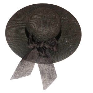 Eco Friendly Flawless Black Sun Hat w/ Perfect Bow
